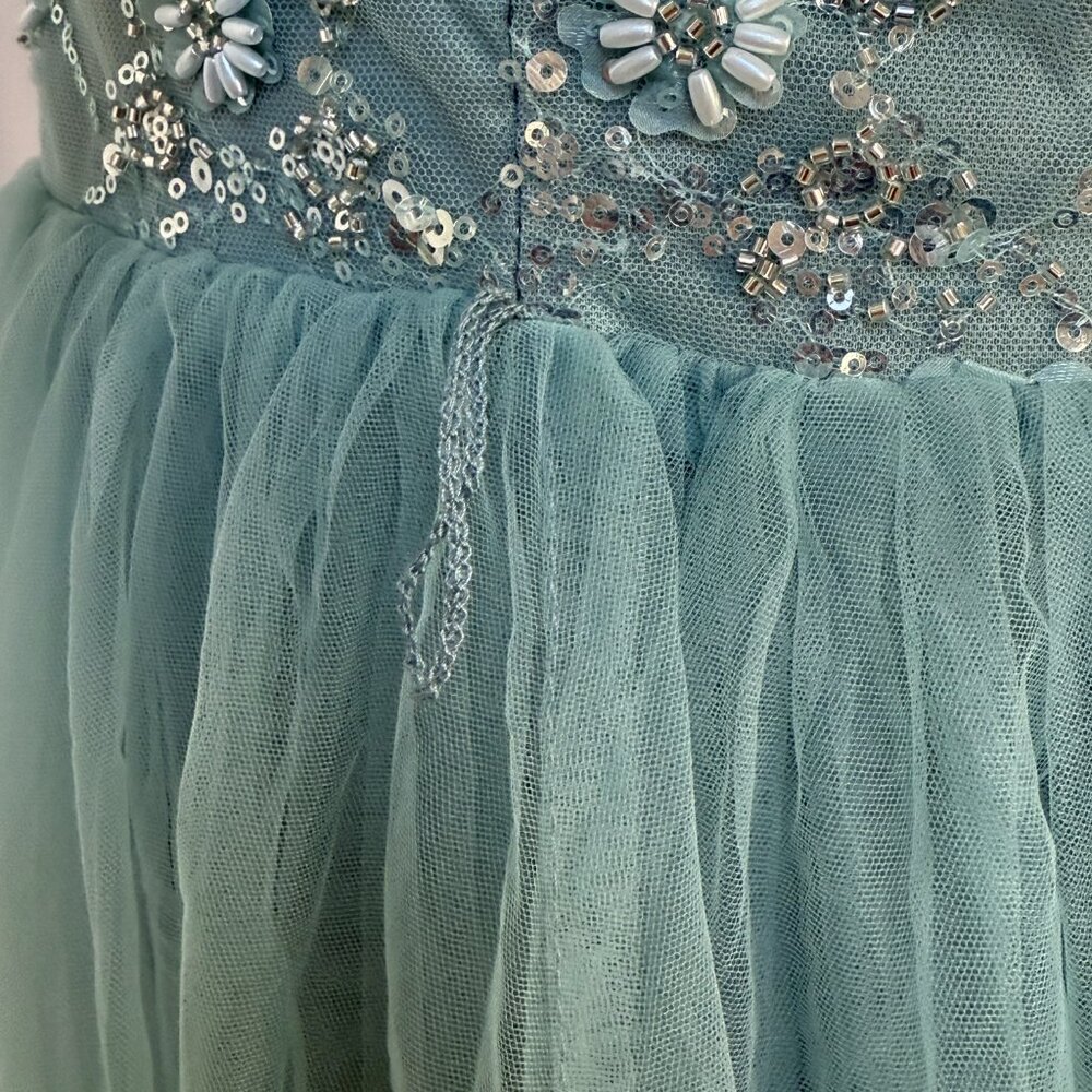 NEW Faeriesty Long-Sleeve Seafoam Princess Ball Gown, Size Large - Picture 12 of 12
